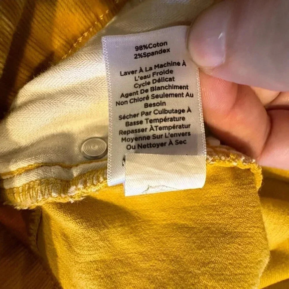 Talbots Corduroy Straight Leg Pants Women’s Size 10 okra Color Cord Stretch - Picture 13 of 13